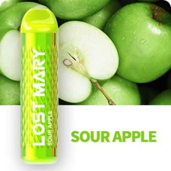 Sour Apple Lost Mary Disposable - 3000 & 3000 Pro Pods